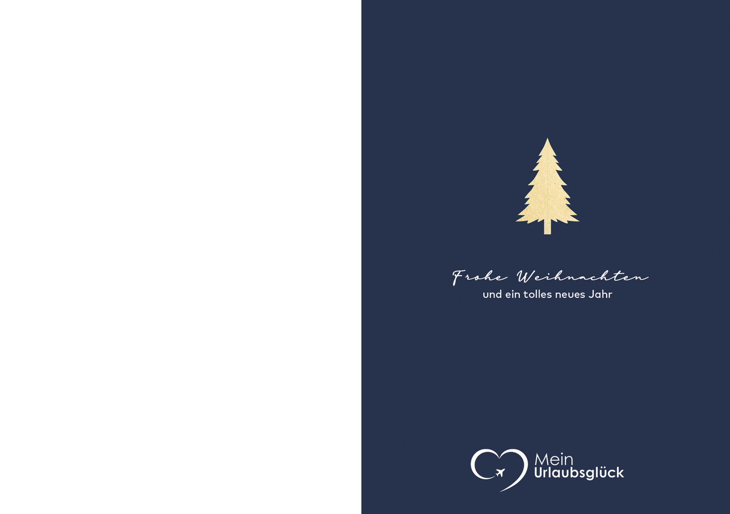 Weihnachtskarte mit Goldfolie inkl. Umschlag (10 Karten)