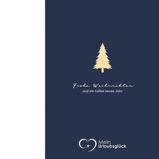 Weihnachtskarte mit Goldfolie inkl. Umschlag (10 Karten)
