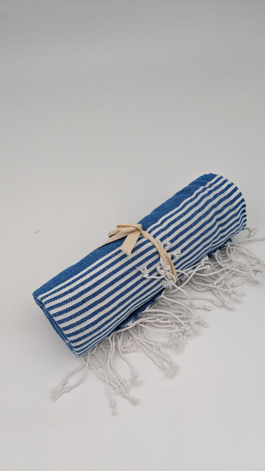 Sauna-Strandhandtuch "Boho" in blau