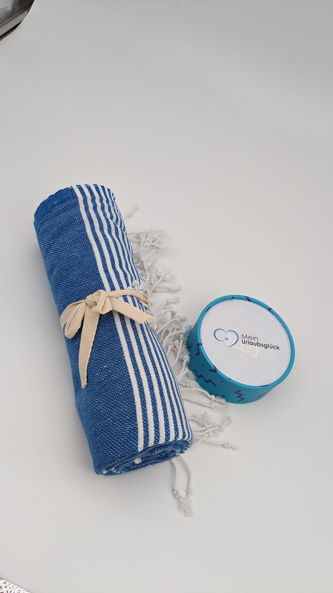 Sauna-Strandhandtuch "Boho" in blau