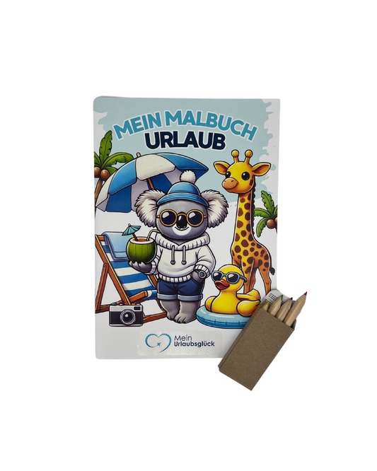 Malbuch und Buntstifte (10 Stück)