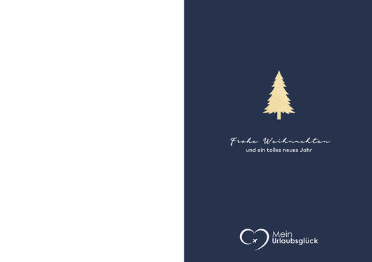 Weihnachtskarte mit Goldfolie inkl. Umschlag (10 Karten)