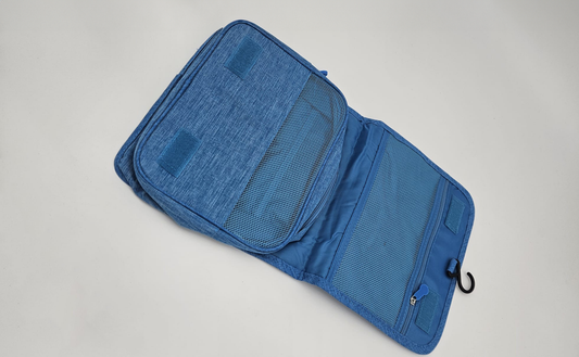 Kosmetiktasche blau meliert (2 Stück)