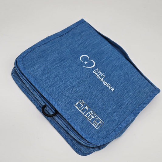 Kosmetiktasche blau meliert (2 Stück)