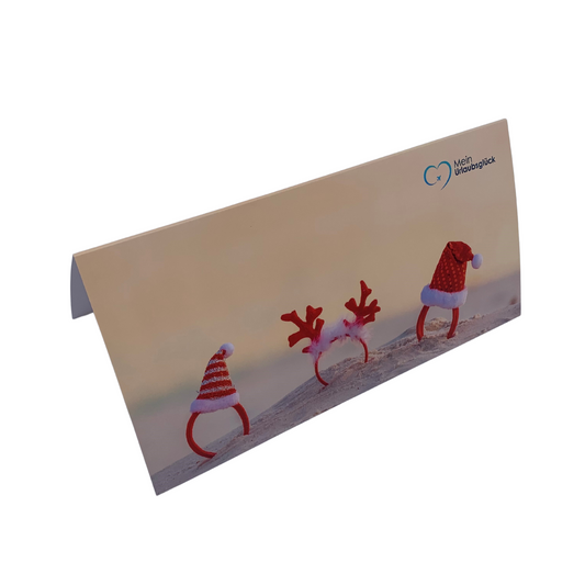 Weihnachtskarte mit Strandmotiv (20 Stück)